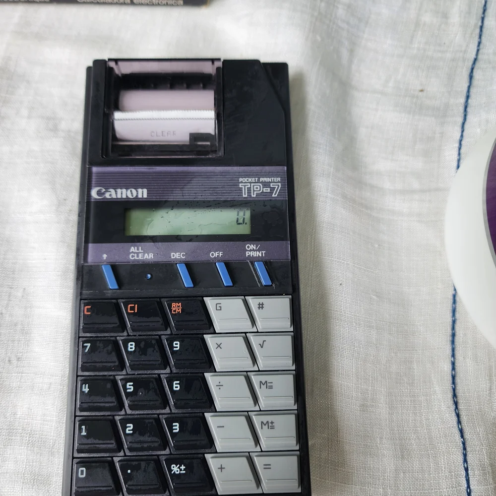 Canon TP-7 Electronic Calculator in Black